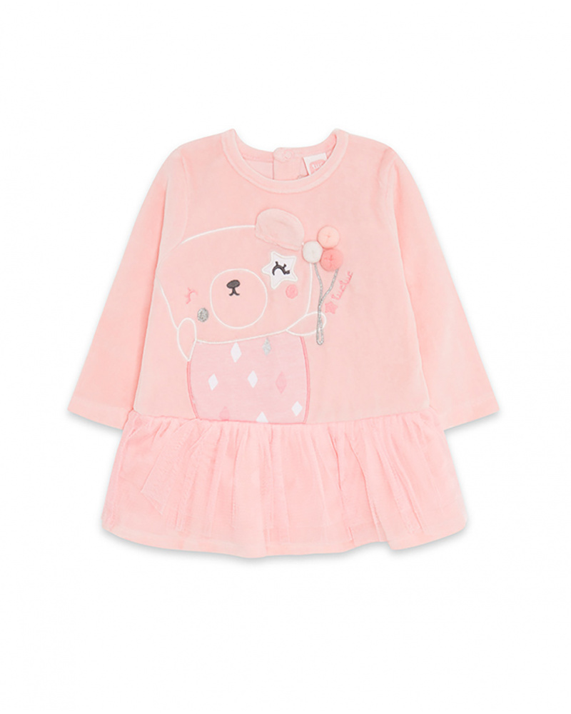 Robe Tundosado Et Tulle Rose Fille Baby Circus