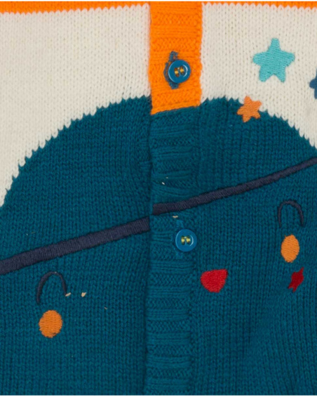 Veste Tricot Bleu Garçon Stars Collectors