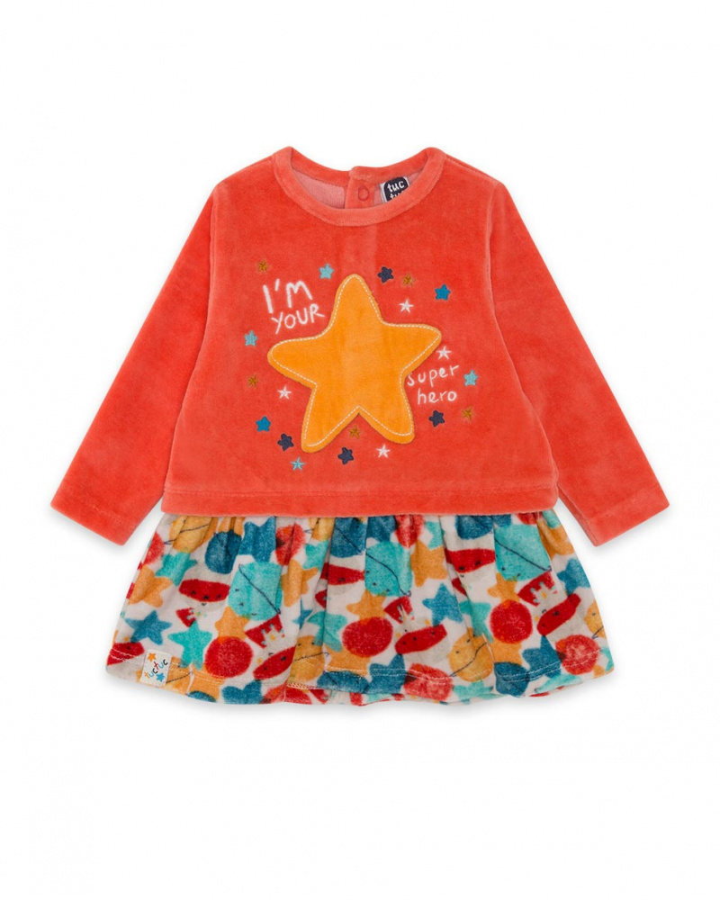 Robe Tundosado Orange Fille Stars Collectors