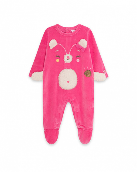 Barboteuse rose Tundosado Woodland pour fille Barboteuse rose Tundosado Woodland pour fille