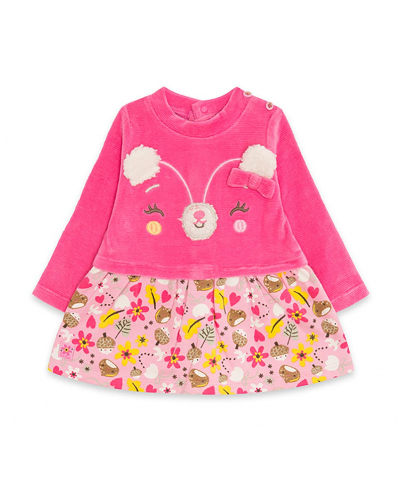 Robe combinée rose pour fille Woodland