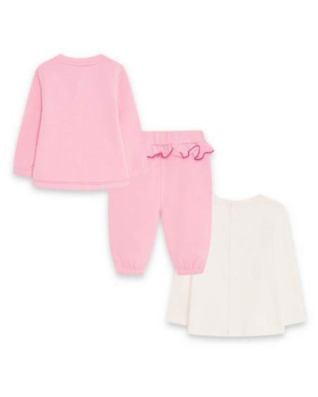 Set 3 Pièces Peluche Et Tricot Rose Woodland Girl Set 3 Pièces Peluche Et Tricot Rose Woodland Girl