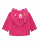 Fille Rose Tricot Veste Woodland Fille Rose Tricot Veste Woodland