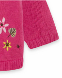 Fille Rose Tricot Veste Woodland Fille Rose Tricot Veste Woodland
