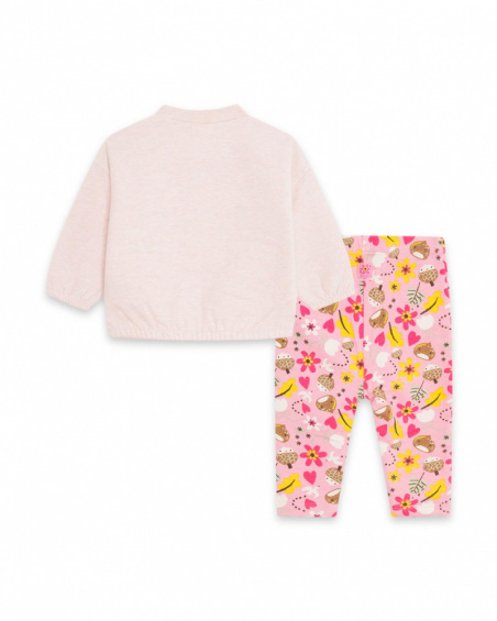 Fille Rose Sweat En Peluche Et Legging Woodland Fille Rose Sweat En Peluche Et Legging Woodland