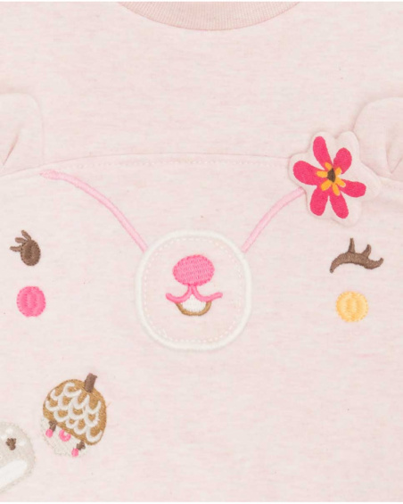 Fille Rose Sweat En Peluche Et Legging Woodland Fille Rose Sweat En Peluche Et Legging Woodland
