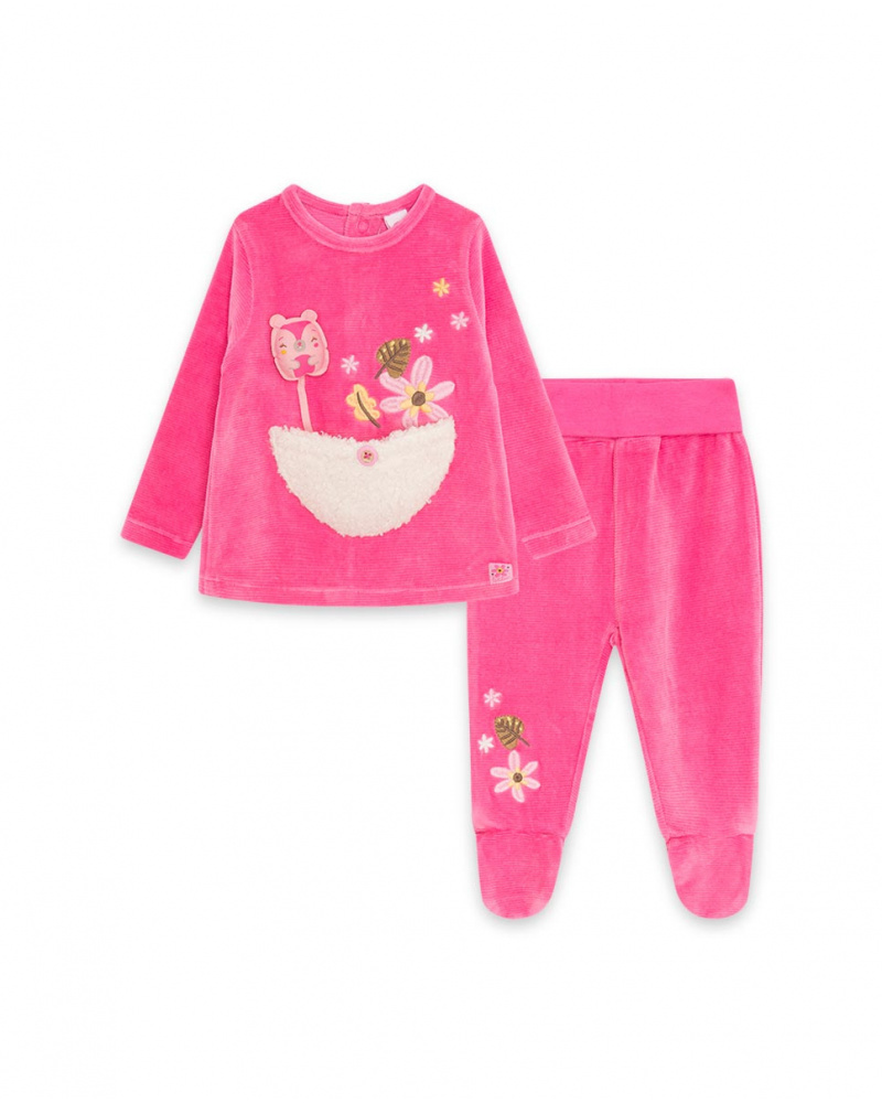 Ensemble Tundosado rose fille Woodland