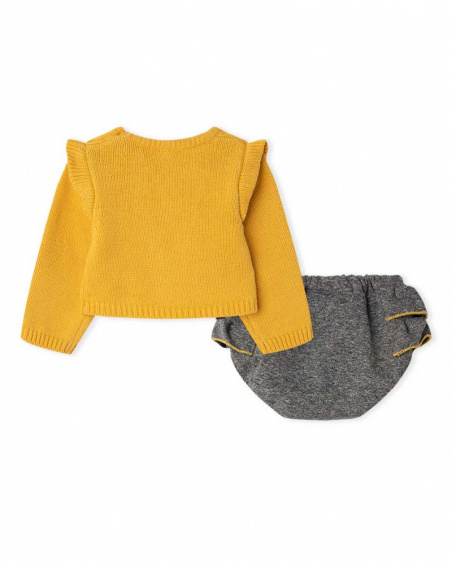 Pull Tricot Et Peluche Grenouille Orange Fille Hiver Arc-en-ciel