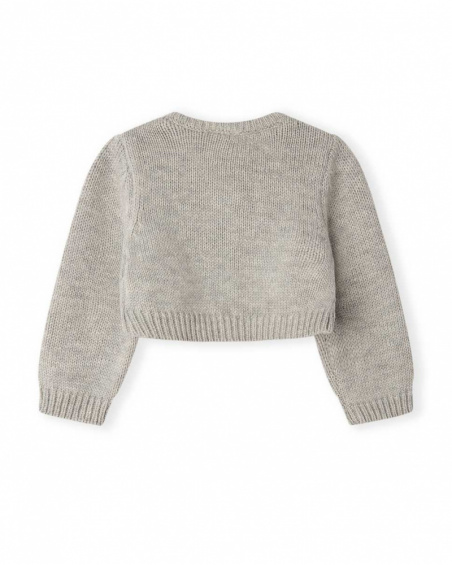 Veste en tricot grise pour fille Winter Rainbow Veste en tricot grise pour fille Winter Rainbow