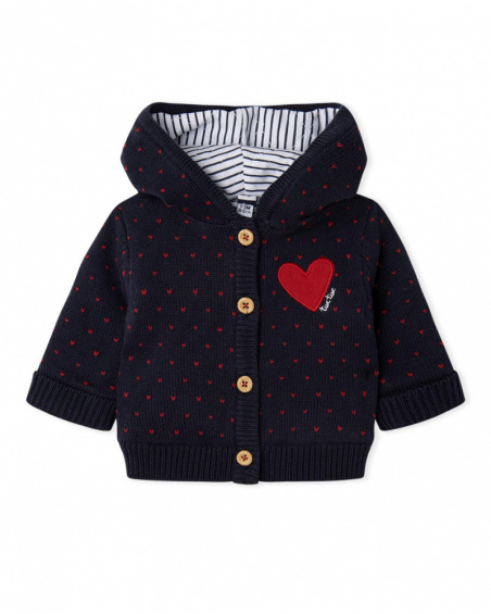 Veste Bleu Tricot Fille Mini Traveller Veste Bleu Tricot Fille Mini Traveller