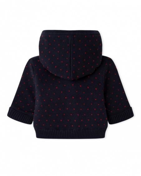 Veste Bleu Tricot Fille Mini Traveller Veste Bleu Tricot Fille Mini Traveller