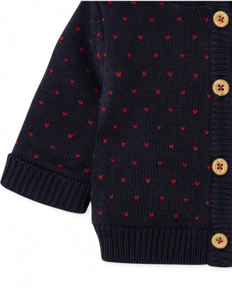 Veste Bleu Tricot Fille Mini Traveller Veste Bleu Tricot Fille Mini Traveller