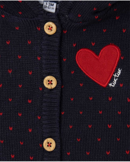 Veste Bleu Tricot Fille Mini Traveller Veste Bleu Tricot Fille Mini Traveller
