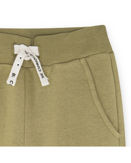 Pantalon pol niño verde basics