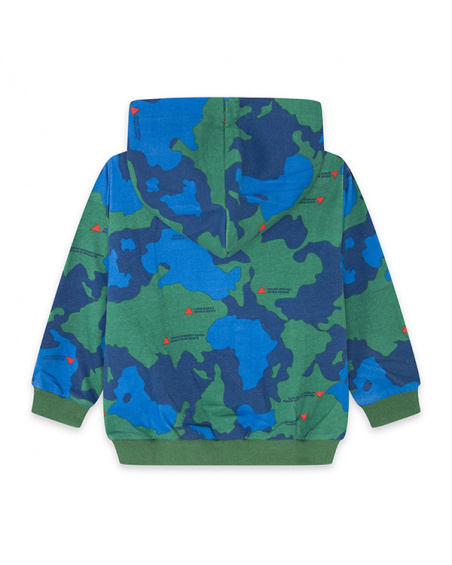Sudadera abierta earth community maps