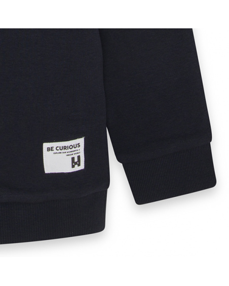 Sudadera sam niño azul marino basics