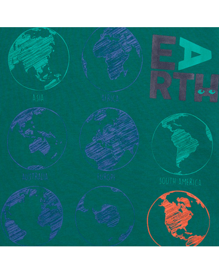 Camiseta manga larga earth community continents