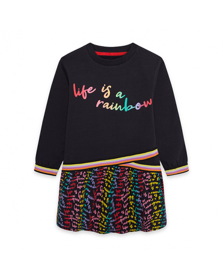 Vestido manga larga joyful expression rainbow