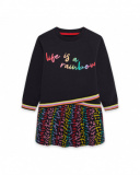 Vestido manga larga joyful expression rainbow Vestido manga larga joyful expression rainbow