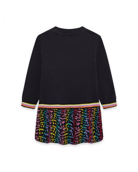 Vestido manga larga joyful expression rainbow