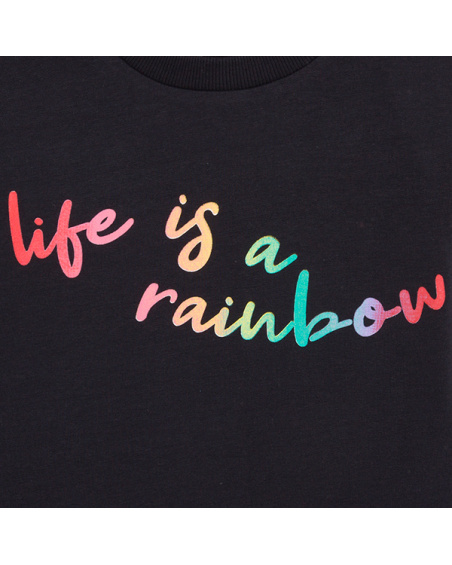 Vestido manga larga joyful expression rainbow