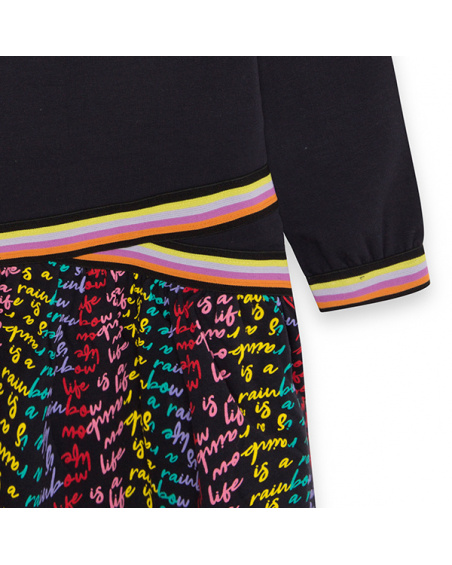 Vestido manga larga joyful expression rainbow