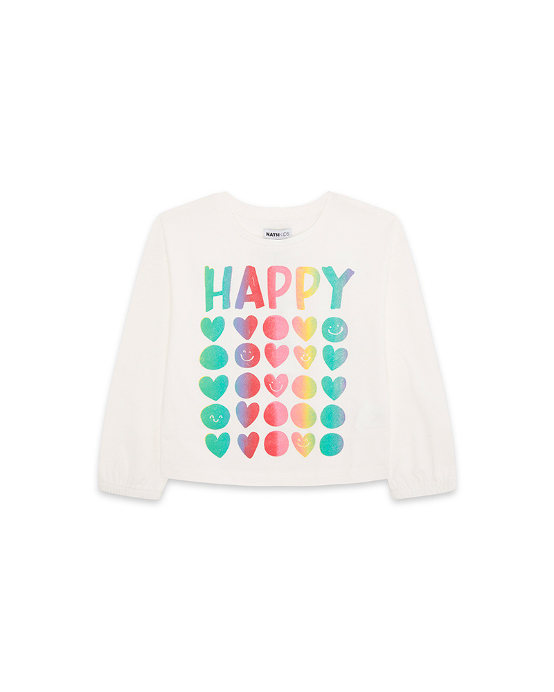 Camiseta manga larga joyful expression happy