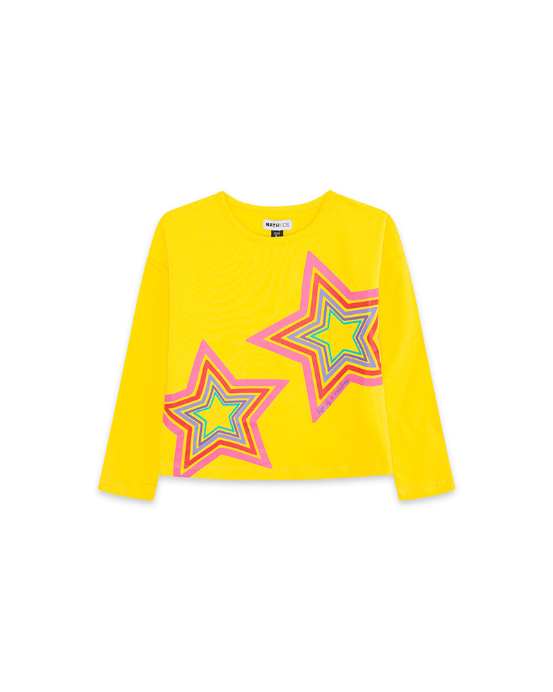 Camiseta manga larga joyful expression wow