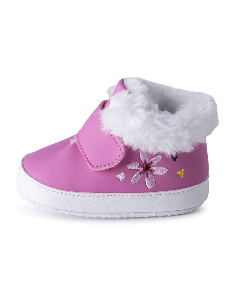 Baskets en daim roses pour fille Woodland