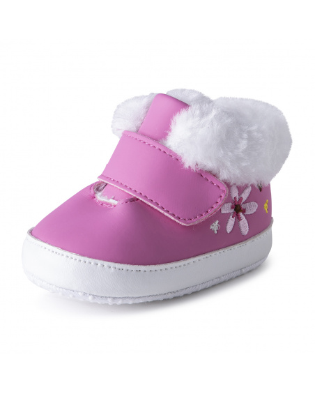 Baskets en daim roses pour fille Woodland