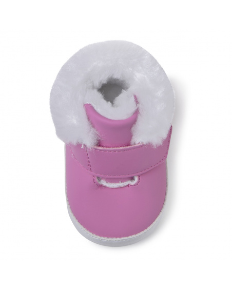 Baskets en daim roses pour fille Woodland