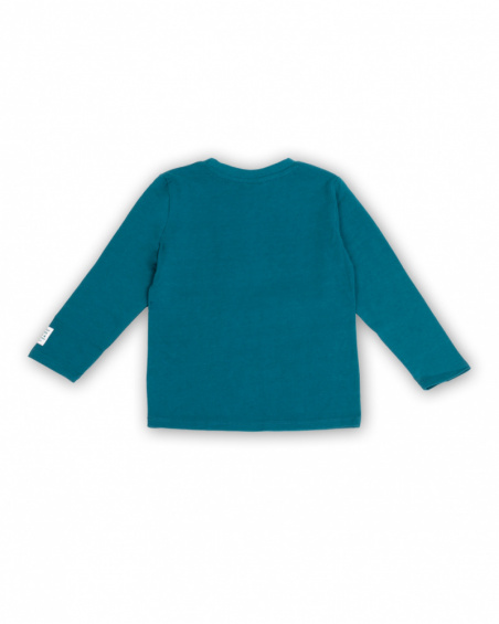 T-shirt En Tricot Vert Et Orange Sentier De Randonnée Garçon