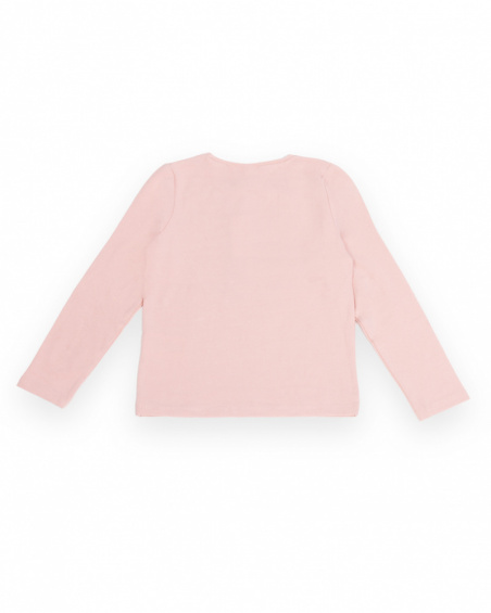 T-shirt en maille rose fille Night Garden