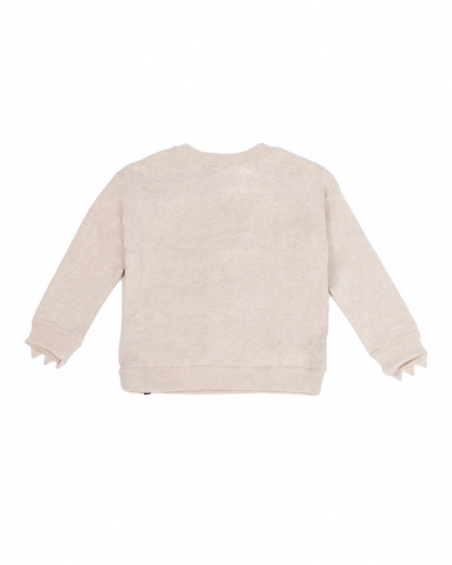 Sweat en peluche beige Garçon Natural Grown