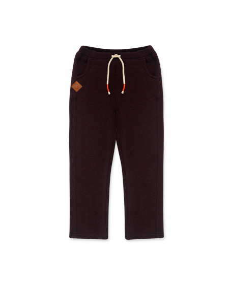 Pantalon plat garçon marron Natural Grown Pantalon plat garçon marron Natural Grown