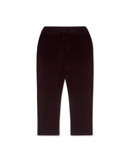 Pantalon plat garçon marron Natural Grown Pantalon plat garçon marron Natural Grown