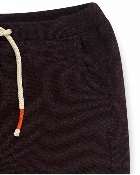 Pantalon plat garçon marron Natural Grown Pantalon plat garçon marron Natural Grown