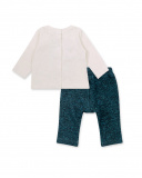 T-shirt En Maille Bleu Et Pantalon Plat Garçon Mini Traveller T-shirt En Maille Bleu Et Pantalon Plat Garçon Mini Traveller