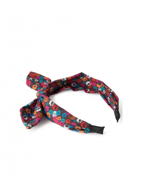 Bandeau Rigide Fille Marron Fleurs d'Hiver Bandeau Rigide Fille Marron Fleurs d'Hiver