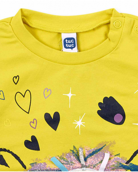 T-shirt en maille vert et rose fille Galaxy Friends