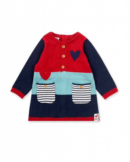 Robe Tricot Rouge Fille Mini Traveller Robe Tricot Rouge Fille Mini Traveller