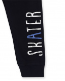 Pantalon Boy Connect en peluche noir et bleu Pantalon Boy Connect en peluche noir et bleu