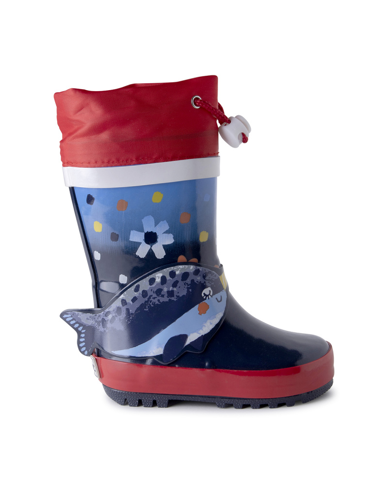 Bottes de pluie bleues pour fille Fishing Club