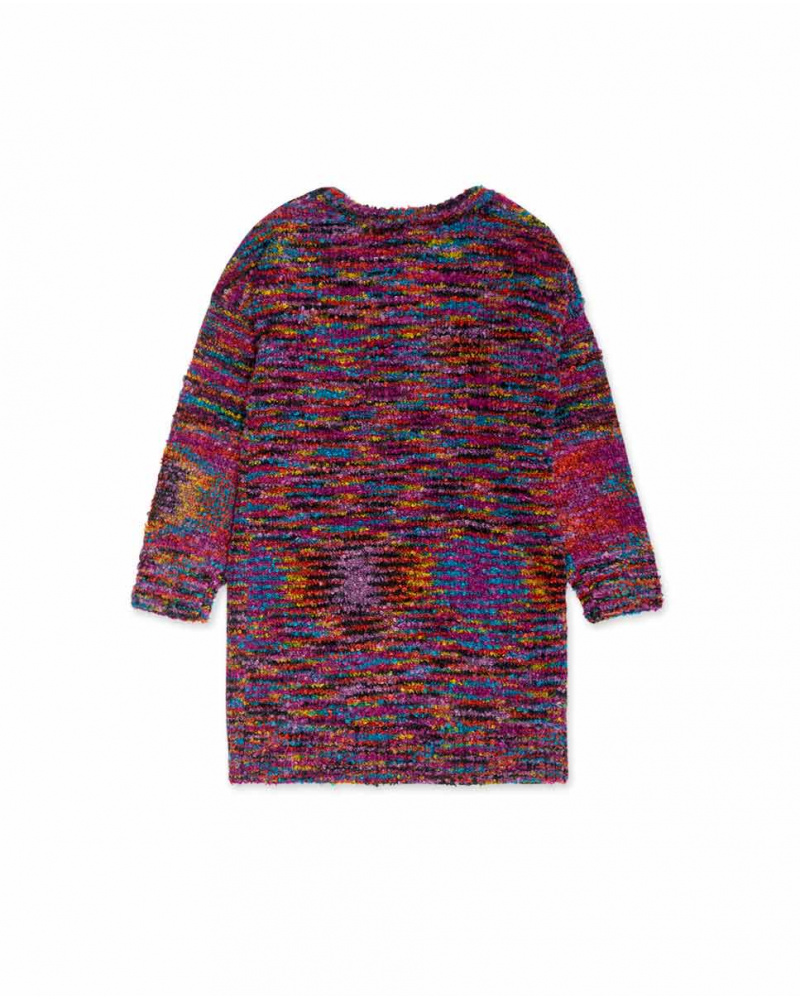 Robe Tricot Rose Fille Glam Rock