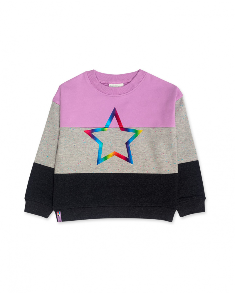 Sweat Peluche Noir Fille Glam Rock