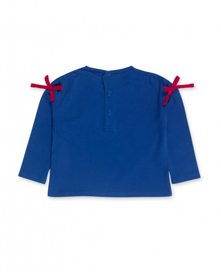 T-shirt bleu et rose en maille Connect fille T-shirt bleu et rose en maille Connect fille