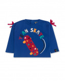 T-shirt bleu et rose en maille Connect fille T-shirt bleu et rose en maille Connect fille
