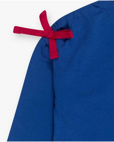 T-shirt bleu et rose en maille Connect fille T-shirt bleu et rose en maille Connect fille