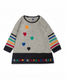 Robe grise en tricot fille Connect Robe grise en tricot fille Connect