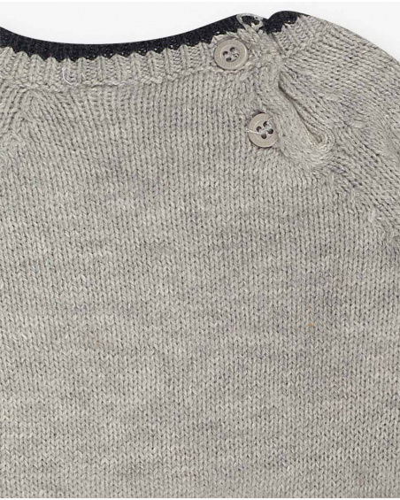 Robe grise en tricot fille Connect